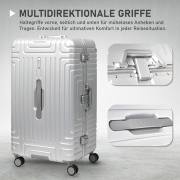 Aerolite Koffer ohne Reißverschluss, Premium Hartschalenkoffer mit Aluminiumrahmen, TSA-Sicherheitsverschluss, leise Hinomoto-Rollen, 97,6 L großes Reisegepäck